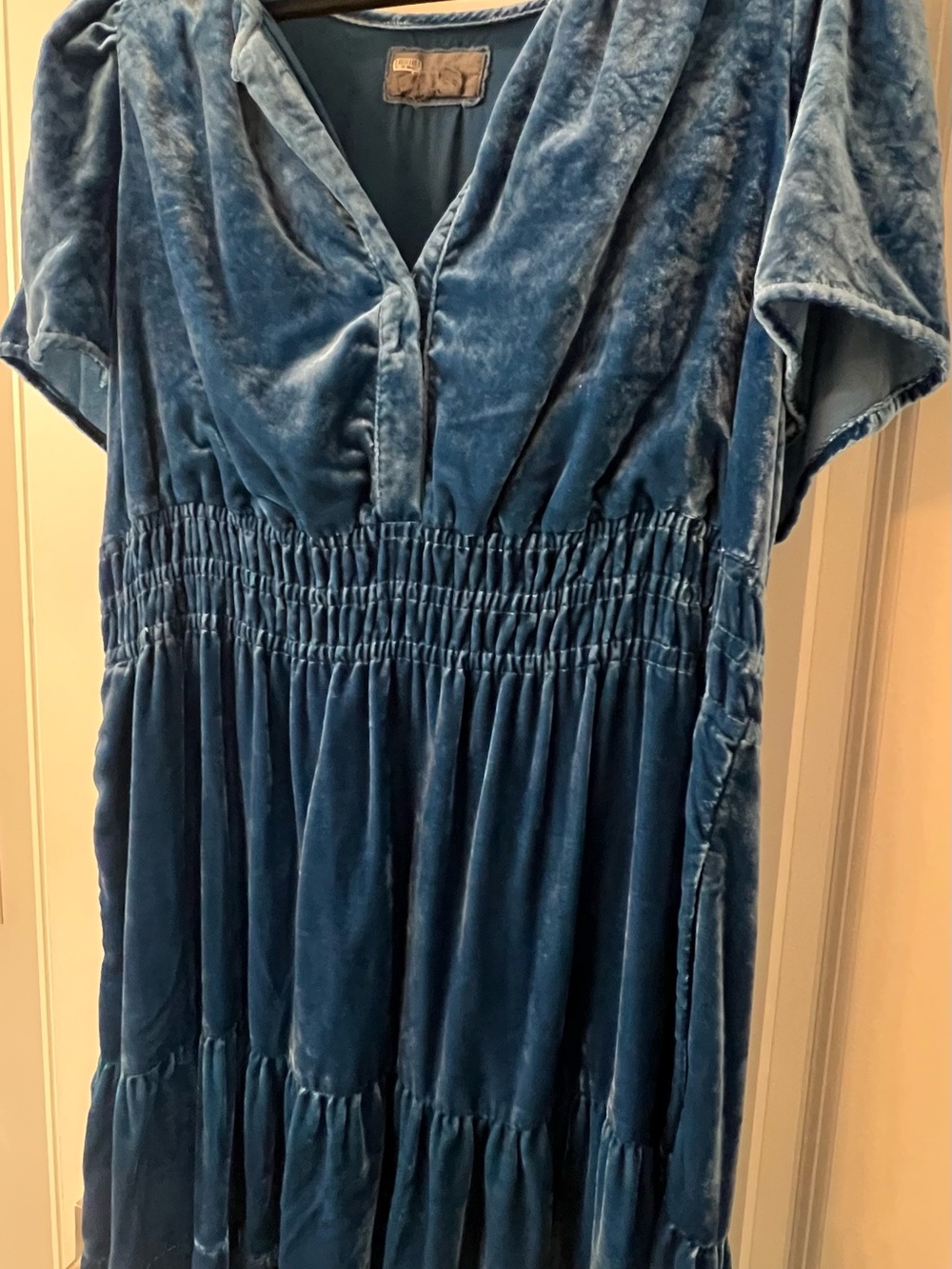 Anthropologie Teal Blue Top with Gray Label